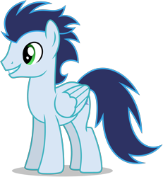 Size: 4184x4534 | Tagged: safe, artist:creedyboy124, imported from derpibooru, soarin', pegasus, pony, folded wings, happy, male, simple background, solo, stallion, transparent background, vector, wings