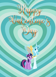 Size: 959x1308 | Tagged: artist needed, safe, anonymous artist, artist:thunder-blur, imported from derpibooru, queen chrysalis, twilight sparkle, alicorn, changedling, changeling, pony, blushing, cute, cutealis, duo, duo female, female, grin, heart, heart background, hearts and hooves day, holiday, lesbian, looking at each other, looking at someone, mare, orin's chrysalis, purified chrysalis, reformed, shipping, smiling, smiling at each other, song in the description, twiabetes, twilight sparkle (alicorn), twisalis, valentine's day, valentine's day 2025, valentine's day picture