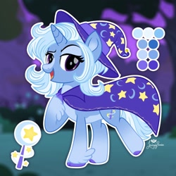 Size: 2000x2000 | Tagged: safe, artist:lovinglypromise, imported from derpibooru, trixie, pony, unicorn, alternate design, cape, clothes, cloven hooves, hat, horn, solo, trixie's cape, trixie's hat, unshorn fetlocks