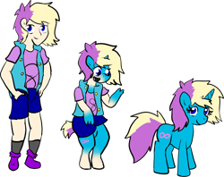 Size: 968x767 | Tagged: safe, artist:baumbs, imported from derpibooru, oc, oc only, human, pony, unicorn, horn, human to pony, simple background, solo, transformation, transformation sequence, transparent background