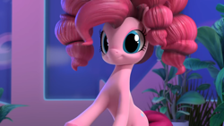 Size: 1920x1080 | Tagged: safe, screencap, pinkie pie, earth pony, pony, hello pinkie pie, 3d, female, mare, smiling, solo