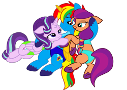 Size: 2757x1958 | Tagged: safe, artist:shieldwingarmorofgod, imported from derpibooru, starlight glimmer, sunny starscout, oc, oc:shield wing, alicorn, earth pony, alicornified, female, g5, g5 to g4, generation leap, male, mane stripe sunny, race swap, simple background, starlicorn, transparent background, trio, vector, xk-class end-of-the-world scenario