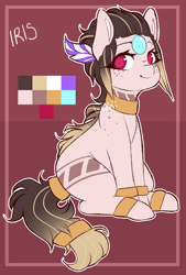 Size: 1292x1910 | Tagged: safe, artist:amiicommissions, imported from derpibooru, oc, oc:iris, earth pony, pony, female, mare, reference sheet, solo