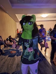 Size: 1536x2048 | Tagged: safe, imported from derpibooru, oc, oc:filly anon, human, female, filly, fursuit, indoors, irl, irl human, photo, ponysuit, solo focus