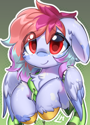 Size: 3806x5308 | Tagged: safe, artist:lunylin, imported from derpibooru, oc, oc only, oc:jungle, donkey, pegasus, clothes, cute, floppy ears, halfbody, hoodie, male, solo, stallion