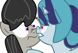 Size: 3780x2585 | Tagged: safe, artist:jadeharmony, imported from derpibooru, octavia melody, sonata dusk, earth pony, pony, unicorn, base used, cute, duo, female, gritted teeth, horn, lesbian, mare, nose to nose, ponified, shipping, shrunken pupils, sonatabetes, sontavia, tavibetes, teeth, unicorn sonata dusk