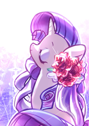 Size: 2480x3508 | Tagged: safe, artist:izuchi, imported from derpibooru, rarity, pony, unicorn, horn, solo