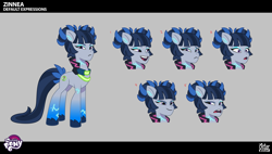 Size: 2831x1605 | Tagged: safe, imported from derpibooru, earth pony, pony, leak, colored, concave belly, concept art, expressions, facial expressions, female, frowning at you, g5, lil critter workshop, long legs, mare, my little pony: tell your tale, official, reference sheet, slender, solo, tall, the petal gala, thin, zinnea