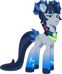 Size: 3611x4296 | Tagged: safe, imported from derpibooru, earth pony, pony, leak, concave belly, concept art, female, frowning at you, g5, lil critter workshop, long legs, mare, my little pony: tell your tale, official, simple background, slender, solo, tall, the petal gala, thin, transparent background, zinnea