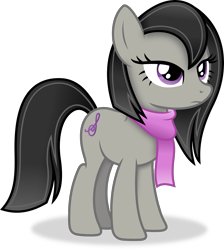 Size: 3005x3358 | Tagged: safe, artist:anime-equestria, imported from derpibooru, octavia melody, earth pony, pony, alternate hairstyle, clothes, female, mare, scarf, simple background, solo, transparent background, vector