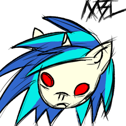 Size: 400x400 | Tagged: safe, artist:m3l0dy.dll, imported from derpibooru, dj pon-3, vinyl scratch, meme, simple background, solo, white background