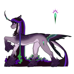 Size: 2000x2000 | Tagged: safe, artist:oneiria-fylakas, imported from derpibooru, oc, oc only, oc:viviana, pony, unicorn, curved horn, female, horn, mare, next generation, parent:king sombra, parent:oc, parent:oc:shiny heart, parents:canon x oc, simple background, solo, tail, tail feathers, transparent background, unshorn fetlocks