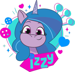 Size: 1583x1520 | Tagged: safe, imported from derpibooru, izzy moonbow, pony, unicorn, .ai available, .svg available, female, g5, g5 brand assets, horn, mare, my little pony: tell your tale, official, simple background, solo, svg, transparent background, vector