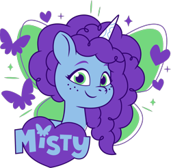 Size: 1854x1822 | Tagged: safe, imported from derpibooru, pony, unicorn, .ai available, .svg available, female, g5, g5 brand assets, horn, mare, misty brightdawn, my little pony: tell your tale, official, rebirth misty, simple background, solo, svg, transparent background, vector