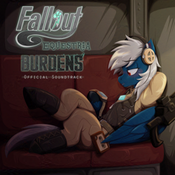 Size: 1600x1600 | Tagged: safe, artist:willoillo, imported from derpibooru, oc, pegasus, pony, fallout equestria, album cover, art, commission, illustration