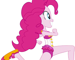 Size: 3600x2880 | Tagged: safe, editor:cutler1228, imported from derpibooru, pinkie pie, human, equestria girls, clothes, female, magical geodes, running, simple background, swimsuit, transparent background