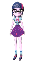 Size: 477x723 | Tagged: safe, artist:petrmhd, imported from derpibooru, sci-twi, twilight sparkle, human, equestria girls, 3d, front view, simple background, transparent background