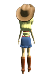 Size: 476x678 | Tagged: safe, artist:petrmhd, imported from derpibooru, applejack, human, 3d, female, rear view, simple background, solo, transparent background