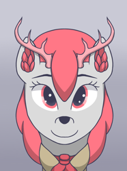 Size: 756x1017 | Tagged: safe, artist:cofido, imported from derpibooru, oc, oc only, oc:aamu peuranen, deer, equestria at war mod, antlers, bust, clothes, deer oc, ear fluff, female, non-pony oc, portrait, solo