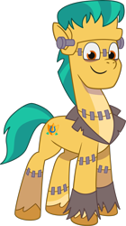 Size: 2253x4017 | Tagged: safe, imported from derpibooru, hitch trailblazer, earth pony, pony, spoiler:tyts02e37, .ai available, .svg available, clothes, costume, frankenstein, frankenstein's monster, g5, male, nightmare night, nightmare night costume, official, simple background, smiling, solo, stallion, svg, transparent background, unshorn fetlocks, vector