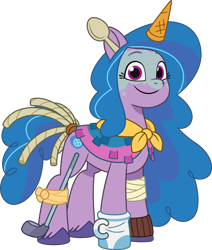 Size: 3291x3882 | Tagged: safe, imported from derpibooru, izzy moonbow, pony, unicorn, spoiler:tyts02e37, .ai available, .svg available, clothes, costume, female, g5, horn, mare, nightmare night, nightmare night costume, official, señor butterscotch, simple background, solo, svg, transparent background, unshorn fetlocks, vector