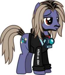 Size: 1159x1330 | Tagged: safe, artist:lightningbolt, derpibooru exclusive, imported from derpibooru, earth pony, pony, .svg available, bracelet, camera, clothes, dyed mane, dyed tail, facial hair, jawn rocha, jewelry, lidded eyes, male, ponified, shirt, show accurate, simple background, smiling, solo, stallion, standing, svg, t-shirt, tail, transparent background, vector, watch, waterparks