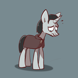 Size: 2048x2048 | Tagged: safe, artist:pfeffaroo, imported from derpibooru, chancellor neighsay, pony, unicorn, colt, foal, high res, horn, male, simple background, solo, younger