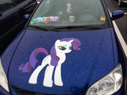 Size: 3264x2448 | Tagged: safe, imported from derpibooru, rarity, 2014, car, galacon, irl, photo