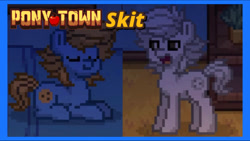 Size: 2266x1277 | Tagged: safe, imported from derpibooru, oc, oc only, oc:blue cookie, earth pony, pony, pony town, clone, digital art, earth pony oc, link in description, male, pixel art, stallion, thumbnail, youtube, youtube link