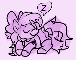 Size: 1000x784 | Tagged: safe, artist:malcat, imported from derpibooru, horse, clothes, dreamer (wild manes), dress, eyes closed, female, lying down, mare, monochrome, onomatopoeia, sleeping, smiling, solo, sound effects, speech bubble, wild manes, zzz