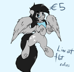 Size: 1280x1244 | Tagged: safe, artist:blah-blah-turner, imported from twibooru, oc, oc:cristice, pegasus, advertisement, banned from derpibooru, commission info, image, pegasus oc, png, wings