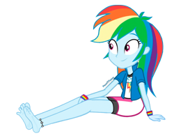 Size: 1990x1573 | Tagged: safe, artist:paco777yuyu, imported from derpibooru, rainbow dash, equestria girls, barefoot, beautiful, cute, feet, female, fetish, foot fetish, pretty, sexy, simple background, soles, solo, transparent background