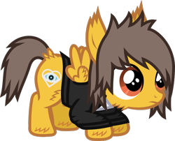 Size: 807x651 | Tagged: safe, artist:lightningbolt, derpibooru exclusive, imported from derpibooru, pegasus, pony, .svg available, alex gaskarth, all time low, ass up, butt fluff, cheek fluff, clothes, colt, ear fluff, face down ass up, foal, frown, hair over one eye, hoof fluff, long sleeves, male, ponified, shirt, show accurate, simple background, solo, spread wings, svg, tail, tail feathers, transparent background, undershirt, vector, wings