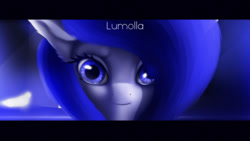 Size: 2000x1125 | Tagged: safe, artist:lumolla, imported from derpibooru, oc, oc only, pegasus, pony, blue background, blue eyes, blue hair, monochrome, simple background, solo