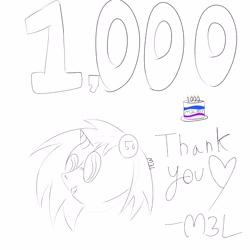 Size: 4000x4000 | Tagged: safe, artist:m3l0dy.dll, imported from derpibooru, dj pon-3, vinyl scratch, female, solo