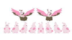 Size: 7428x4178 | Tagged: safe, imported from derpibooru, rabbit, leak, animal, attack of the bunnisus, bunnisus, download at source, downloadable, folded wings, g5, lil critter workshop, mud, muddy, my little pony: tell your tale, solo, spread wings, toon boom, turnaround, wings