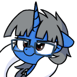 Size: 450x450 | Tagged: safe, artist:sugar morning, imported from derpibooru, oc, oc only, oc:mint petal, pony, unicorn, animated, cheek squish, commission, glasses, horn, simple background, squishy cheeks, transparent background, unicorn oc, ych result