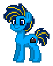 Size: 184x228 | Tagged: safe, imported from derpibooru, oc, oc only, oc:golden snap, earth pony, pony, pony town, blue eyes, digital art, earth pony oc, male, pixel art, solo, stallion