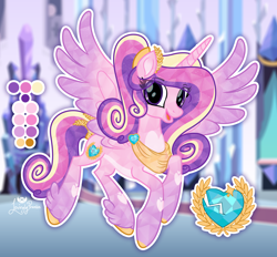 Size: 2296x2131 | Tagged: safe, artist:lovinglypromise, imported from derpibooru, princess cadance, crystal pony, pony, alternate design, crystallized, solo