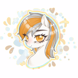 Size: 1600x1600 | Tagged: artist needed, safe, imported from derpibooru, oc, oc only, oc:daodao, pegasus, decoration, looking at you, pegasus oc, simple background, solo, wings