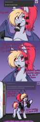 Size: 750x2248 | Tagged: safe, artist:b(r)at, imported from derpibooru, oc, oc only, oc:batty bliss, bat pony, pony, series:ask batty bliss, ask, ear fluff, female, mare, tumblr