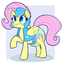 Size: 1399x1439 | Tagged: artist needed, source needed, safe, imported from derpibooru, fluttershy, pegasus, pony, armor, diaper, diaper fetish, female, fetish, gray background, jousting outfit, non-baby in diaper, passepartout, pink mane, pink tail, poofy diaper, simple background, solo, tail, wet diaper, white background