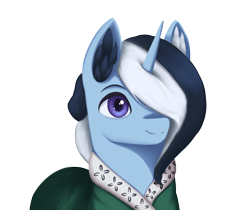 Size: 2500x2100 | Tagged: safe, artist:mrscroup, imported from derpibooru, oc, oc only, oc:river swirl, pony, unicorn, equestria at war mod, bust, clothes, horn, pony oc, portrait, simple background, solo, transparent background, two toned mane, unicorn oc