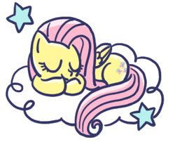 Size: 370x299 | Tagged: safe, edit, imported from derpibooru, fluttershy, pegasus, pony, closed mouth, cloud, cropped, cute, eyes closed, female, folded wings, full body, hooves together, line sticker, lying down, lying on a cloud, mare, on a cloud, prone, shyabetes, simple background, sleeping, sleeping on a cloud, smiling, solo, stars, transparent background, wings