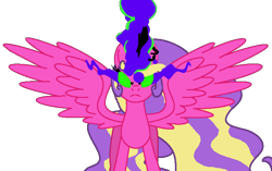 Size: 724x456 | Tagged: safe, artist:selenaede, artist:taionafan369, editor:taionafan369, imported from derpibooru, princess skyla, alicorn, pony, season 3, the crystal empire, base artist:selenaede, base:selenaede, corrupla, corrupted, corrupted skyla, dark, dark magic, dark queen, dark skyla, darkla, empress skyla, evil skyla, female, g4, glowing, glowing eyes, glowing horn, horn, magic, magic lightning, mind control, my little pony, possessed, possessed skyla, possession, possessla, queen skyla, simple background, solo, sombra eyes, sombrafied, transparent background, tyrant skyla, wavy hair