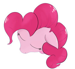 Size: 5112x4664 | Tagged: safe, artist:eepyamre, pinkie pie, pony, eyes closed, female, from above, mare, simple background, sleeping, solo, transparent background