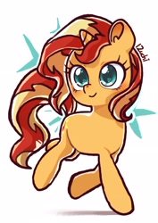 Size: 2480x3508 | Tagged: safe, artist:izuchi, imported from derpibooru, sunset shimmer, pony, unicorn, horn, solo