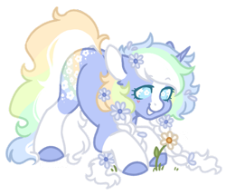 Size: 1165x1000 | Tagged: safe, artist:kazmuun, imported from derpibooru, oc, pony, unicorn, female, flower, horn, mare, simple background, solo, transparent background