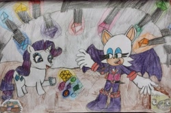 Size: 6449x4275 | Tagged: safe, artist:mariana17867, imported from derpibooru, rarity, pony, gem, rouge the bat, sonic the hedgehog (series)