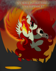 Size: 3829x4828 | Tagged: safe, artist:darkest_light, imported from derpibooru, oc, dracony, dragon, hybrid, pony, fire, large wings, skull, wings